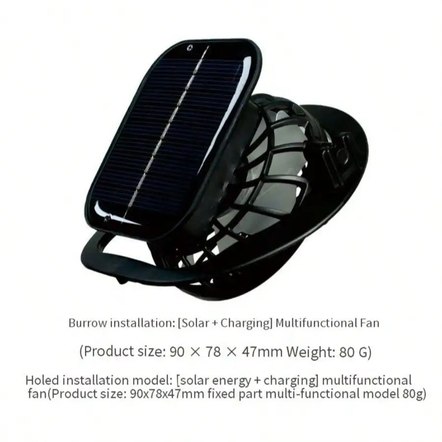Men's Solar Powered Cooling Fishing Hat With UV Protective Fan