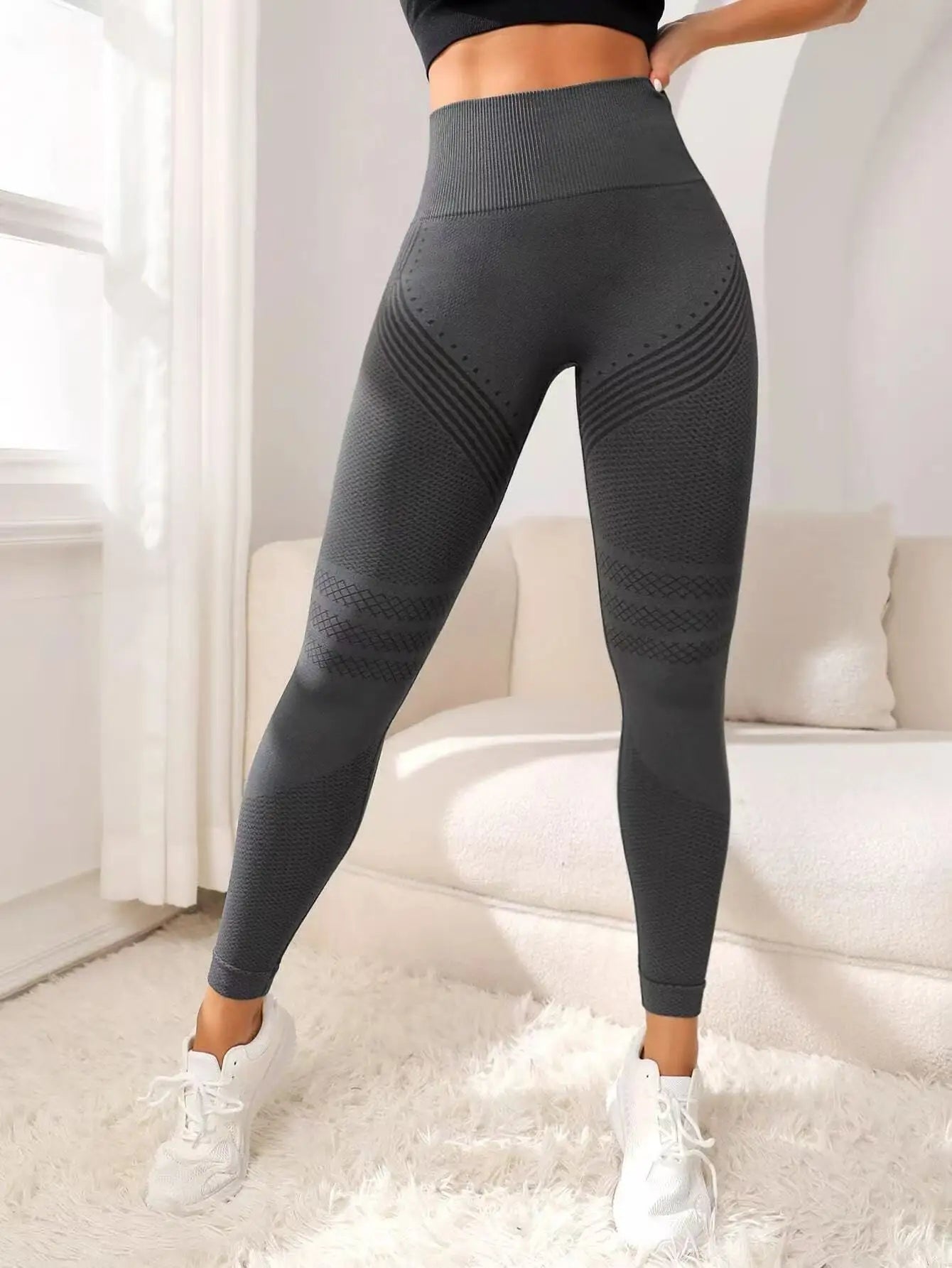 Anti Cellulite 3D Leggings High Waisted Butt Lifting Tummy Control