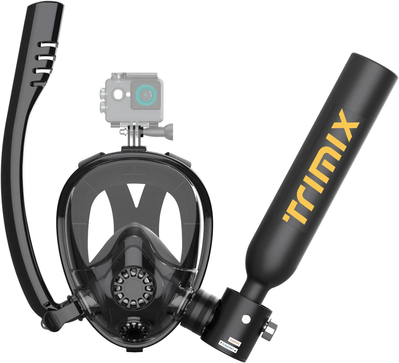 TRIMIX Mini Scuba Tank With Snorkeling Mask Support