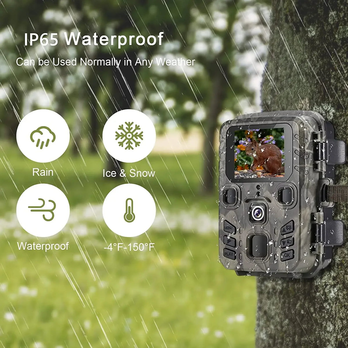 Mini301 Trail Hunting Camera 24MP 1080P Night Vision IP65 Waterproof