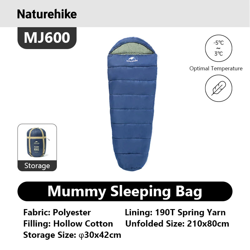Naturehike Mummy Sleeping Bag Ultra Winter Warm Cold Weather Gear