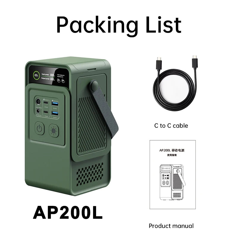 Ctolity 192Wh Lifepo4 Power Station 200W Portable Charger