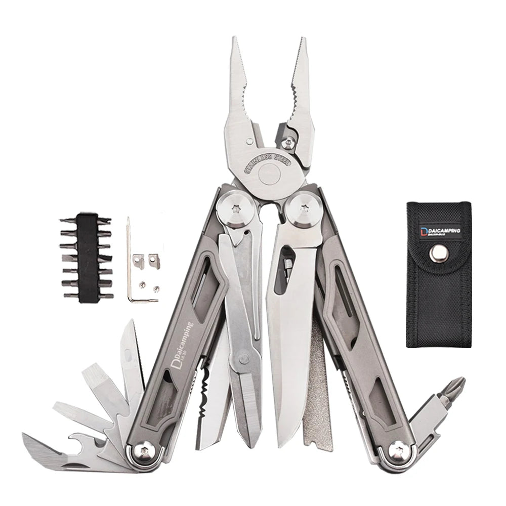 Daicamping Multifunctional Folding Pliers Stainless Steel EDC Multi Tool