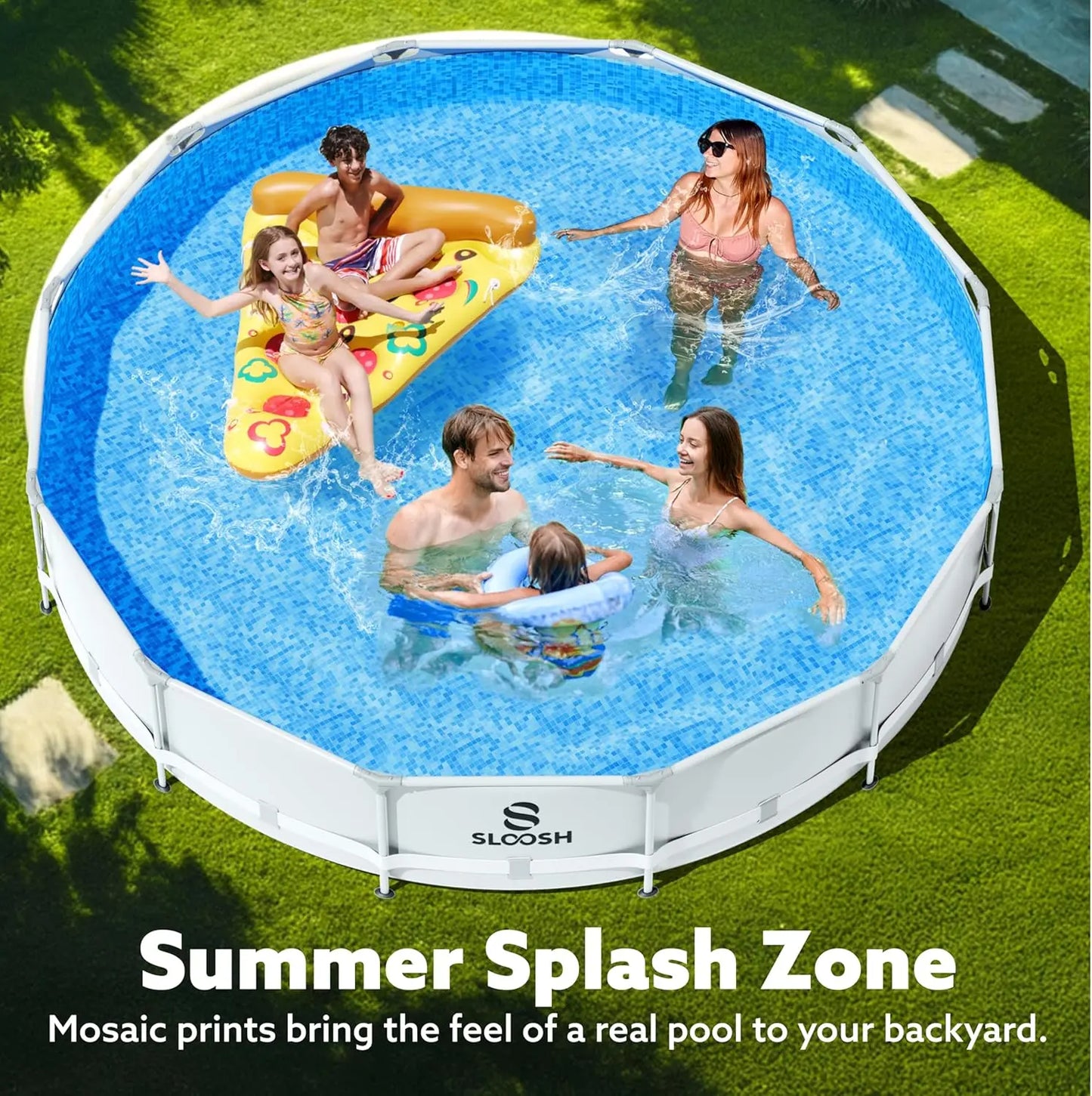 Joyfy Round Above Ground Pool Set With Filter Pump