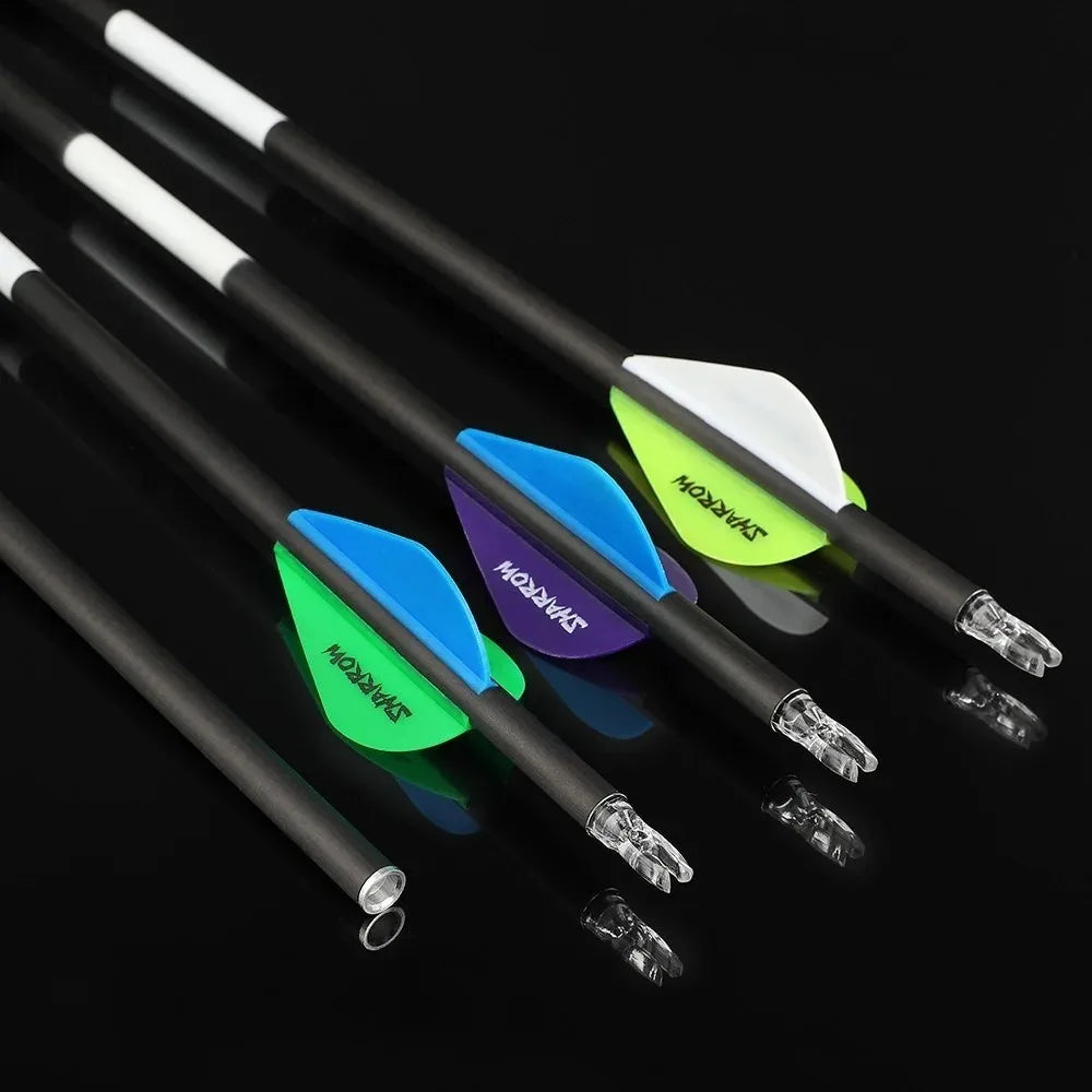 Pure Carbon Archery Arrows High Precision For Hunting Sports