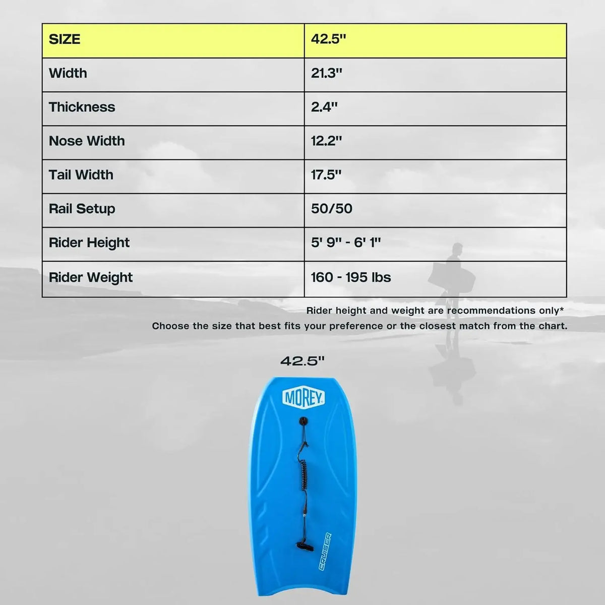 Premium Boogie Board Original Bodyboard For Ocean Surfing