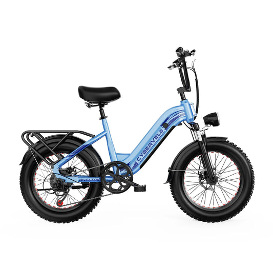 Cybervelo 1500W Peak 20Ah Battery Electric Bike 80 Mile Range
