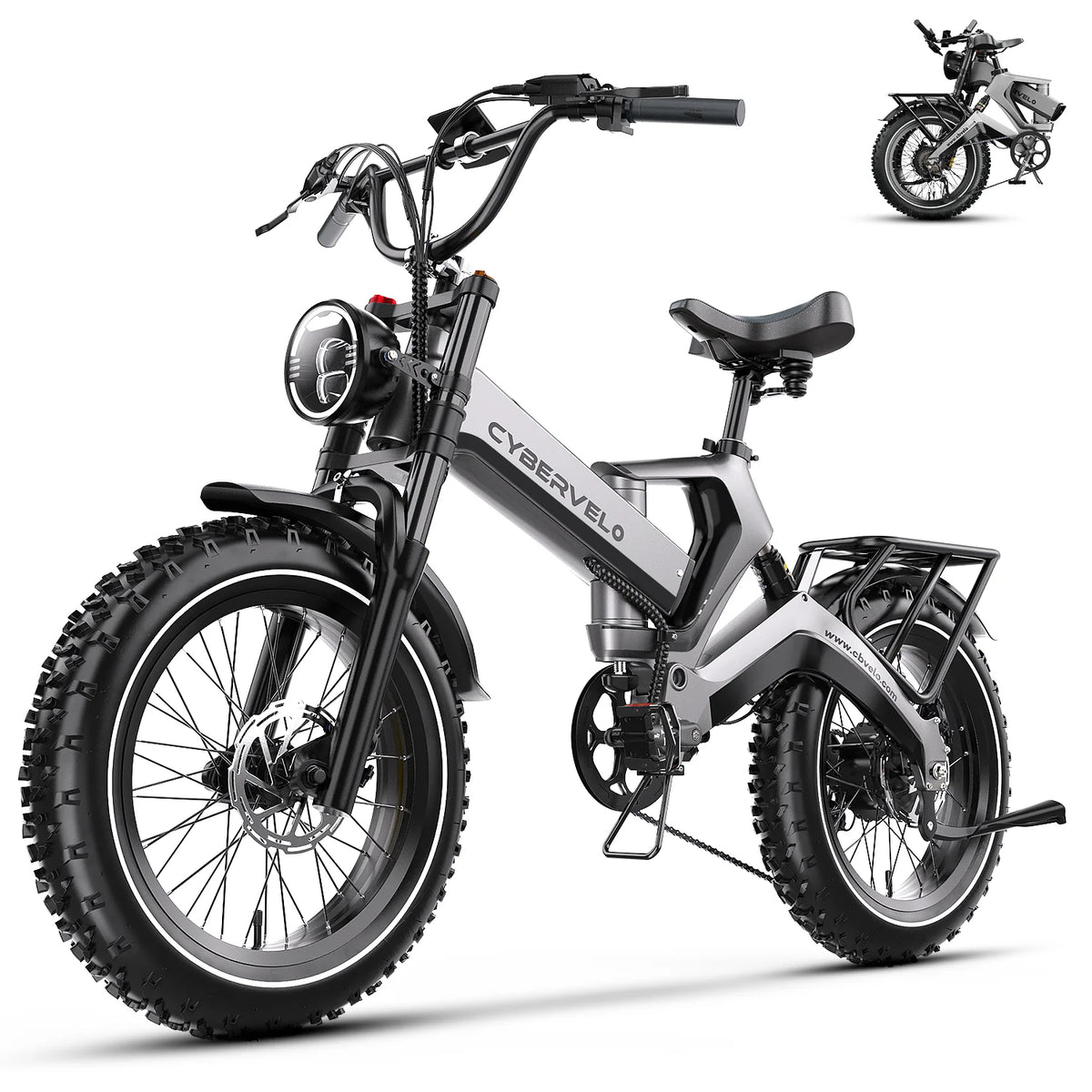 Cybervelo 2000W Peak Motor Foldable Electric Bicycle