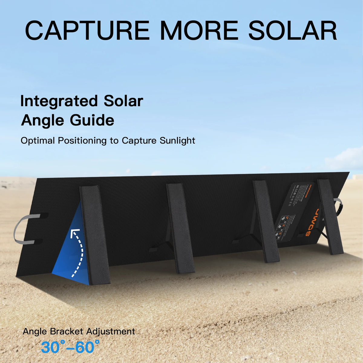 Mhpowos 220W Foldable Monocrystalline Solar Panel Waterproof Portable