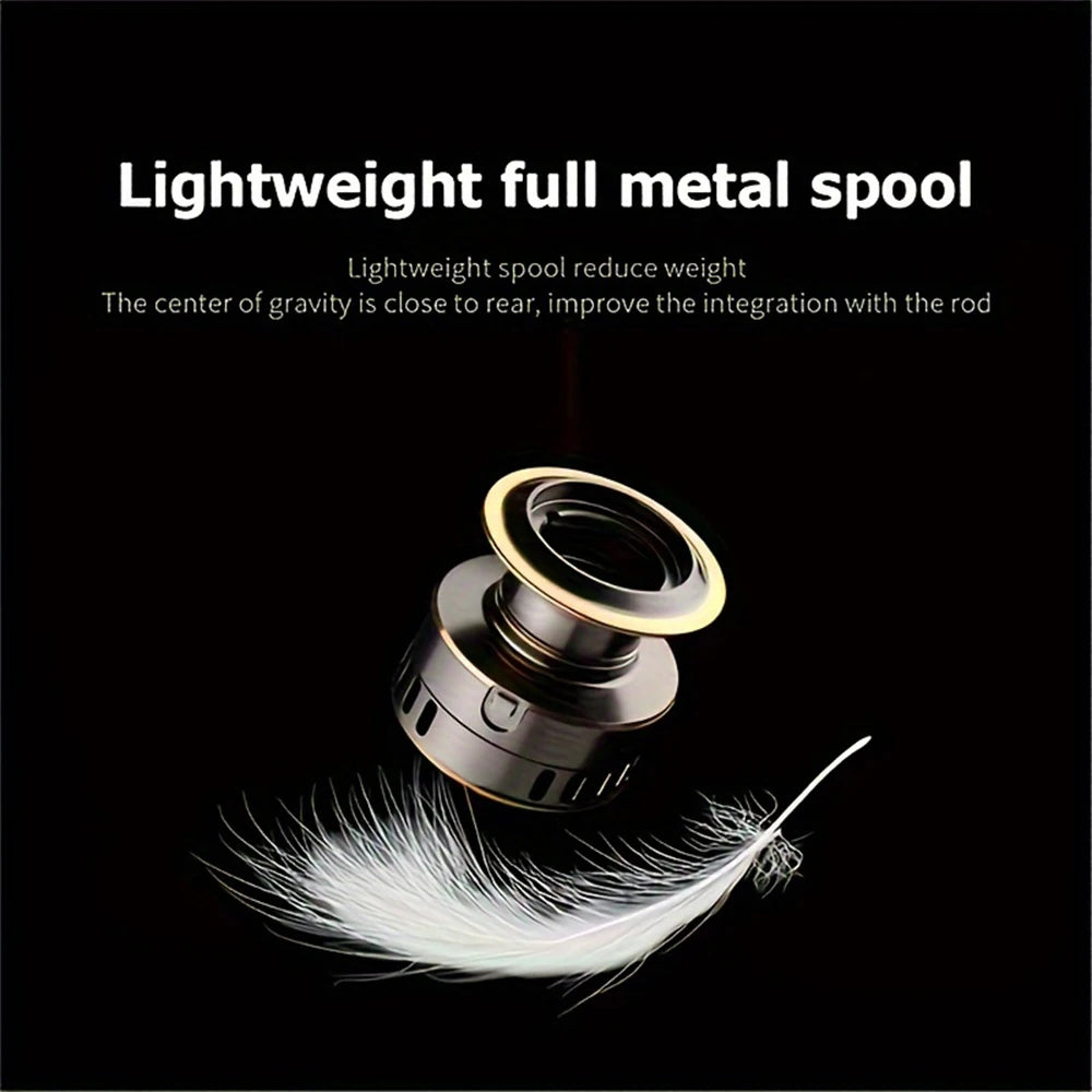 Spinning Reel With Metal Spool And Rocker Arm Five Point Two To One Gear Ratio