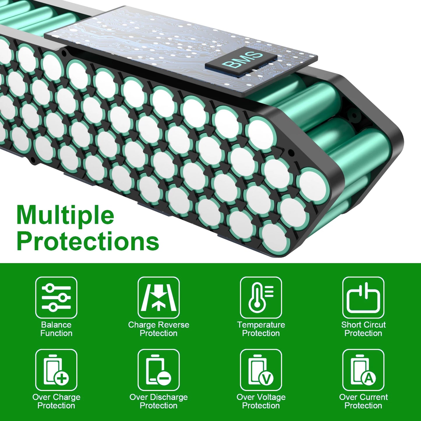 UNITPACKPOWER E-Bike Downtube Battery Pack 36V 48V 52V 72V
