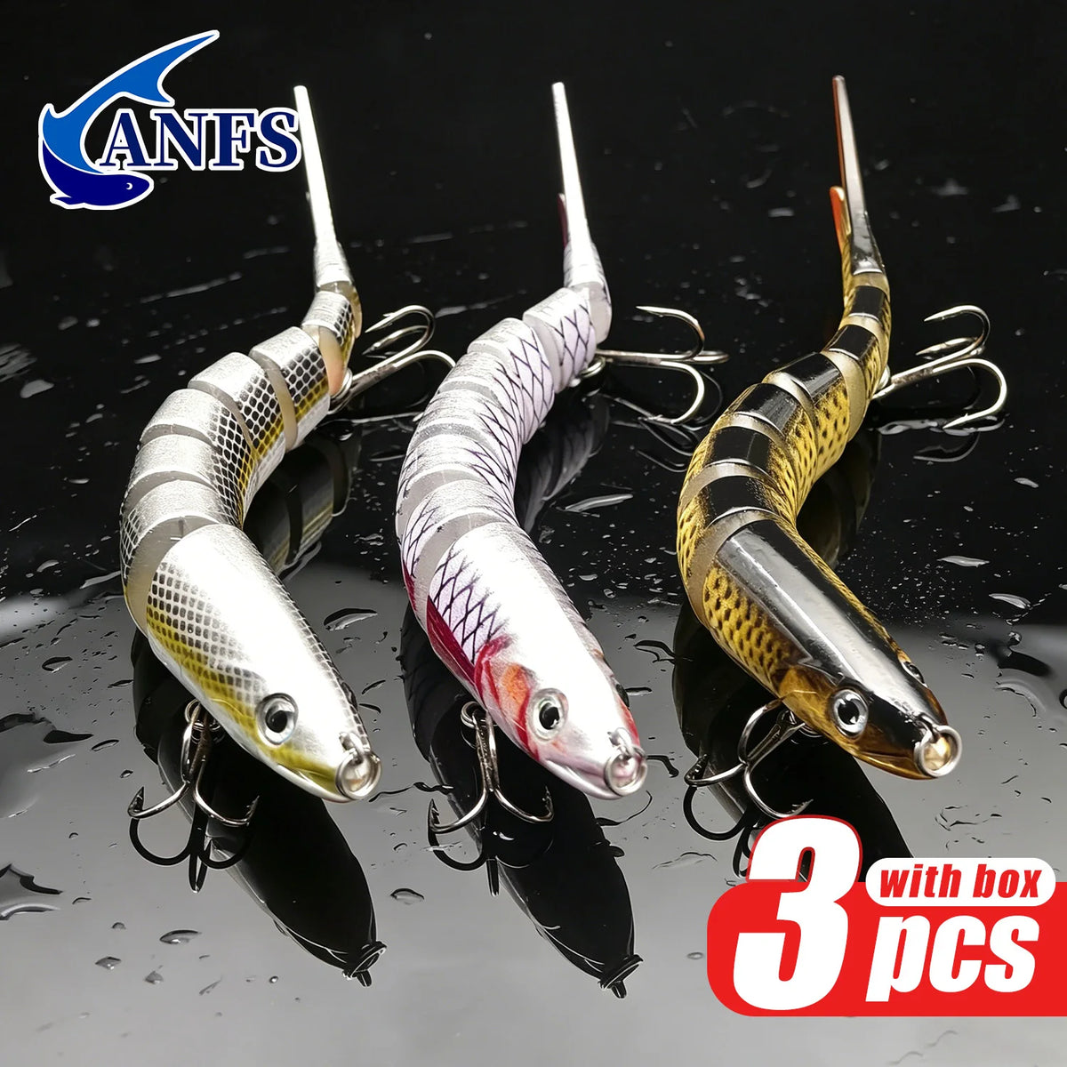 Anfs 8 Segment Multi Jointed Artificial Fishing Lure Bait Kit