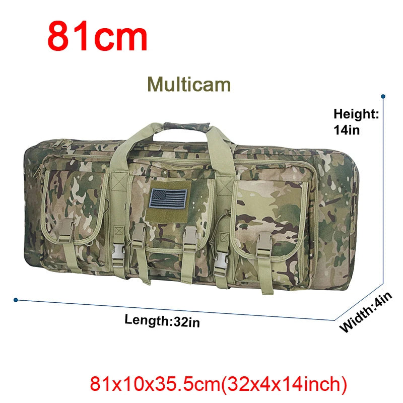 LQARMY Tactical Double Rifle Case Molle Gun Bag Sniper Airsoft