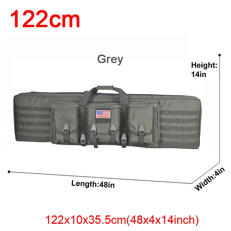 LQARMY Tactical Double Rifle Case Molle Gun Bag Sniper Airsoft