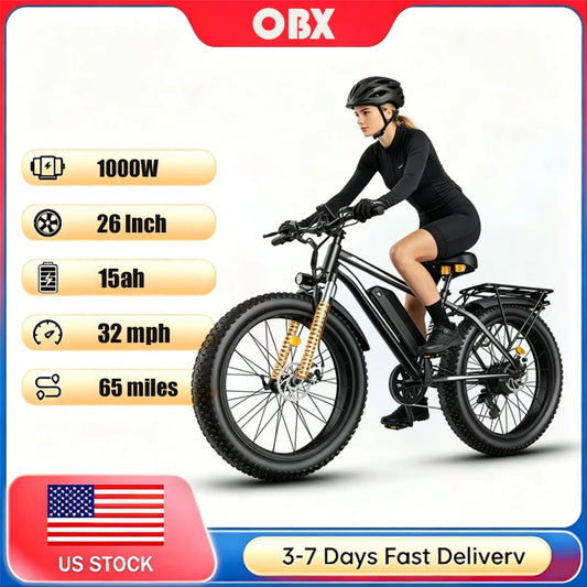 OBX 1000W Brushless Motor Electric Bicycle With Powerful Drive