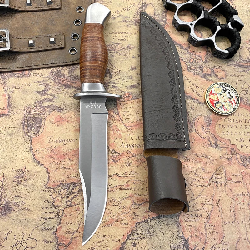 Gdekls Outdoor Tactical Hunting Knife for Camping and EDC