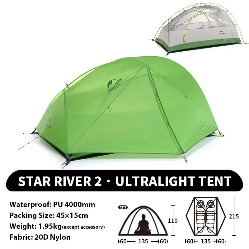 Naturehike Star River Ultralight Two Person Waterproof Double Layer Tent