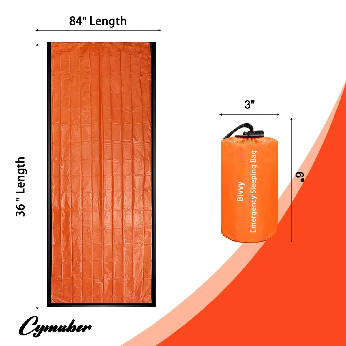 2 Pack Emergency Sleeping Bag Shelter for Camping and Hiking