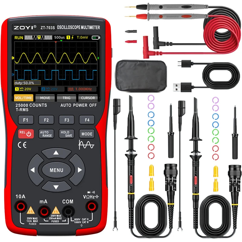 ZOYI ZT-703S Dual Channel Oscilloscope Multimeter Signal Generator