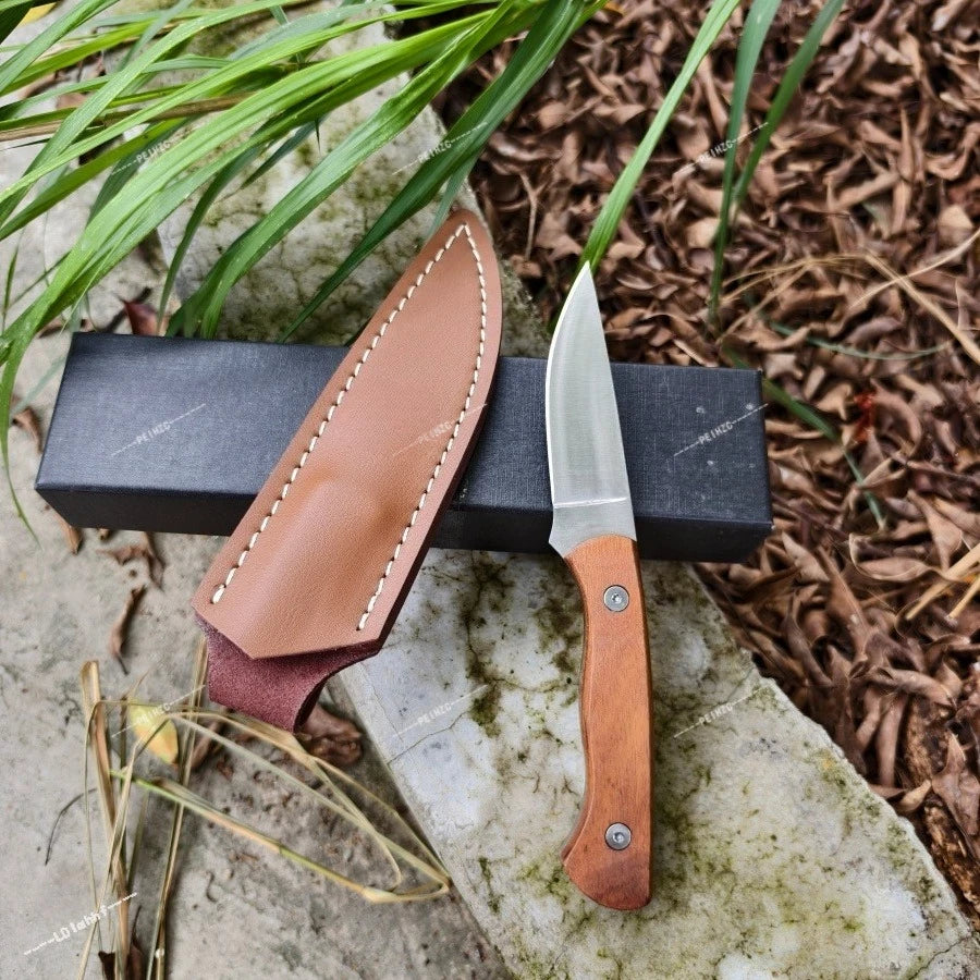 DIY Fixed Blade Knife With 8Cr13Mov Steel And Rosewood Handle