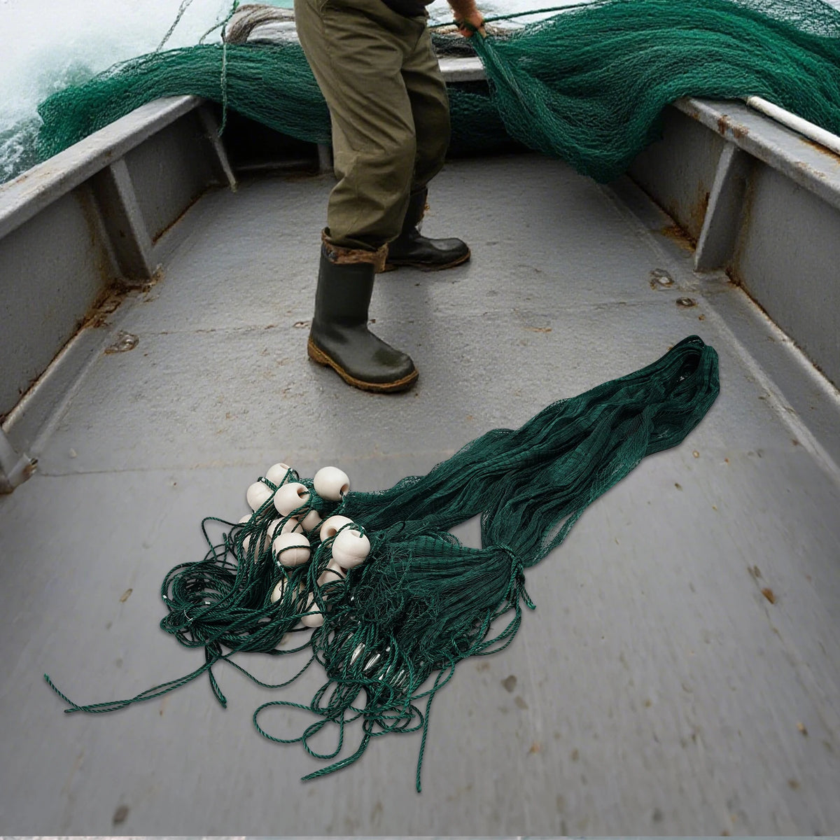 Bymaocar Fishing Drag Net With Weights And Floats For Seining
