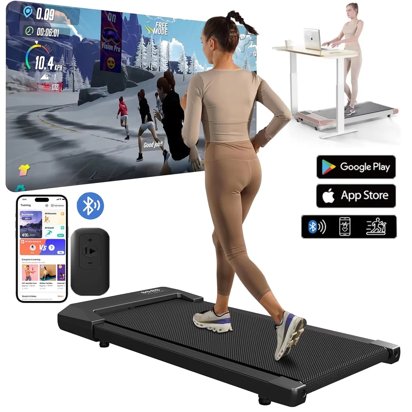 Superun 2in1 Home Treadmill With 2.5HP Motor And LCD