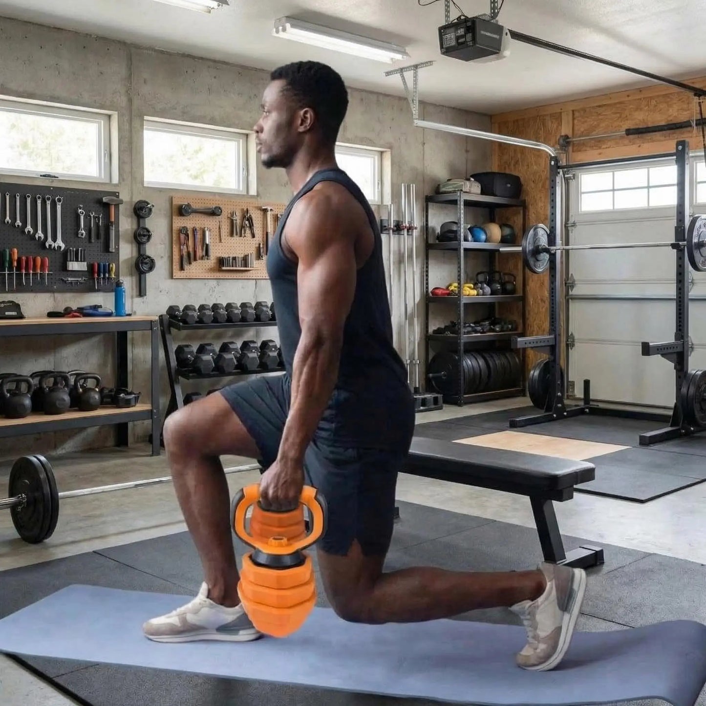 Adjustable Dumbbells 4 In 1 Home Gym Set Barbell Kettlebells