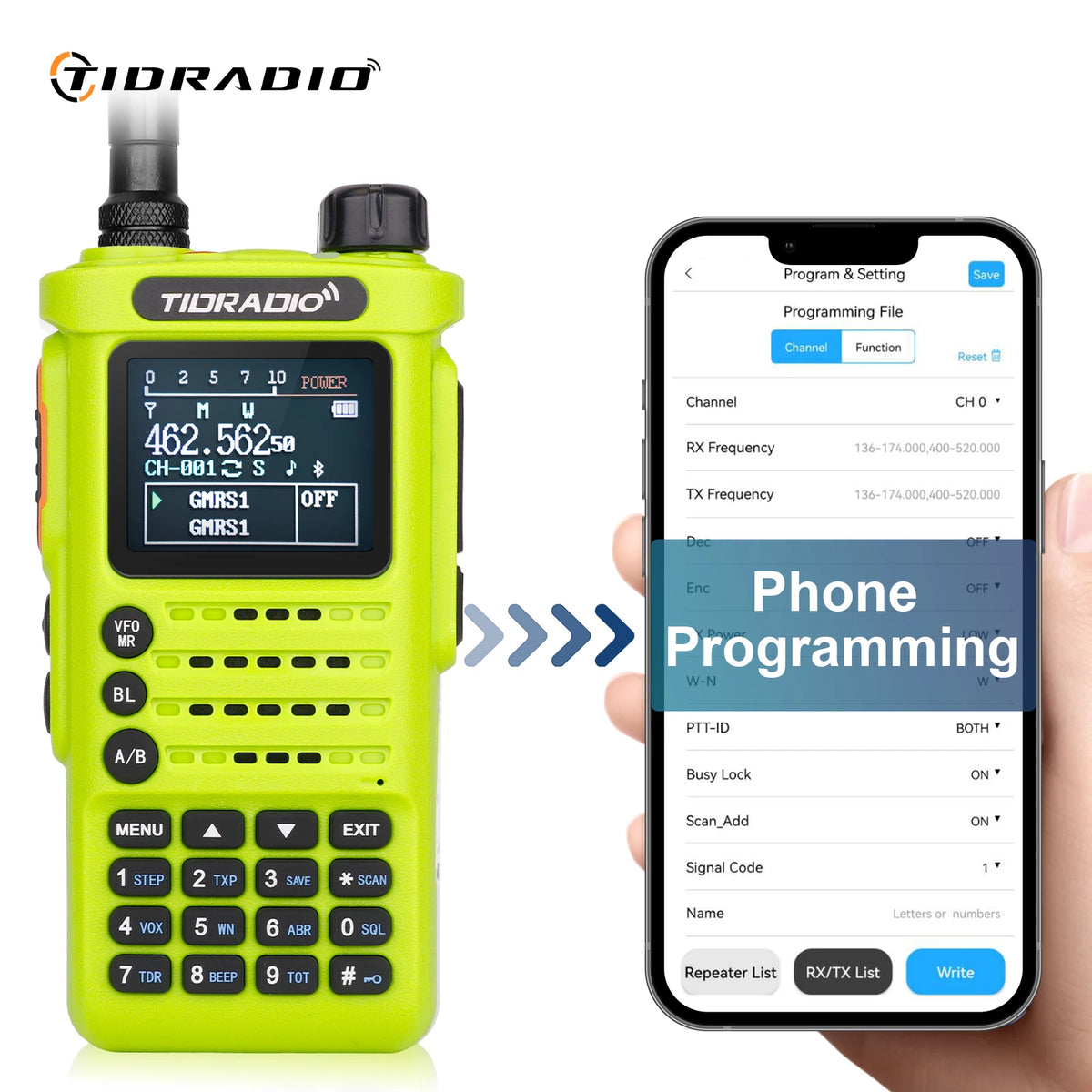 TIDRADIO TD-H8 10W Long Range Two Way Radio Emergency Walkie Talkie