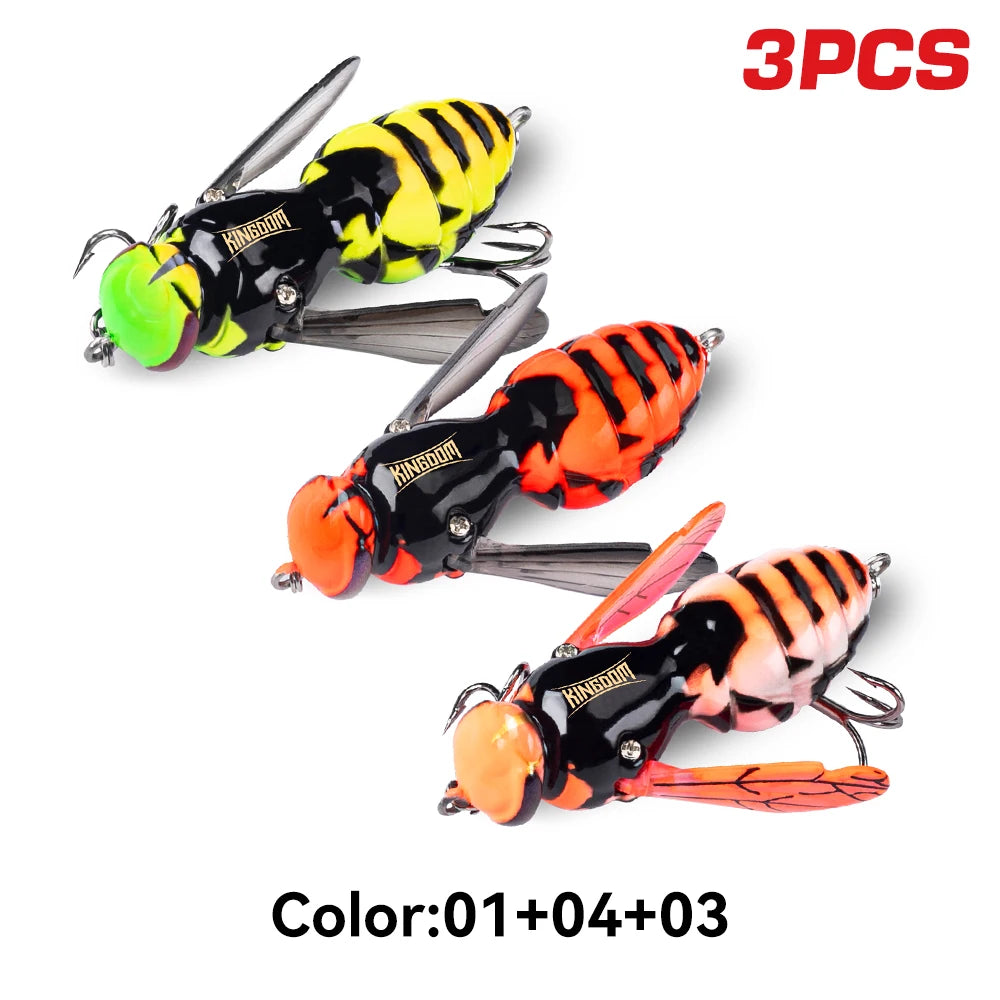 Kingdom Artificial Insect Swimbaits For Bass Pike Fishing