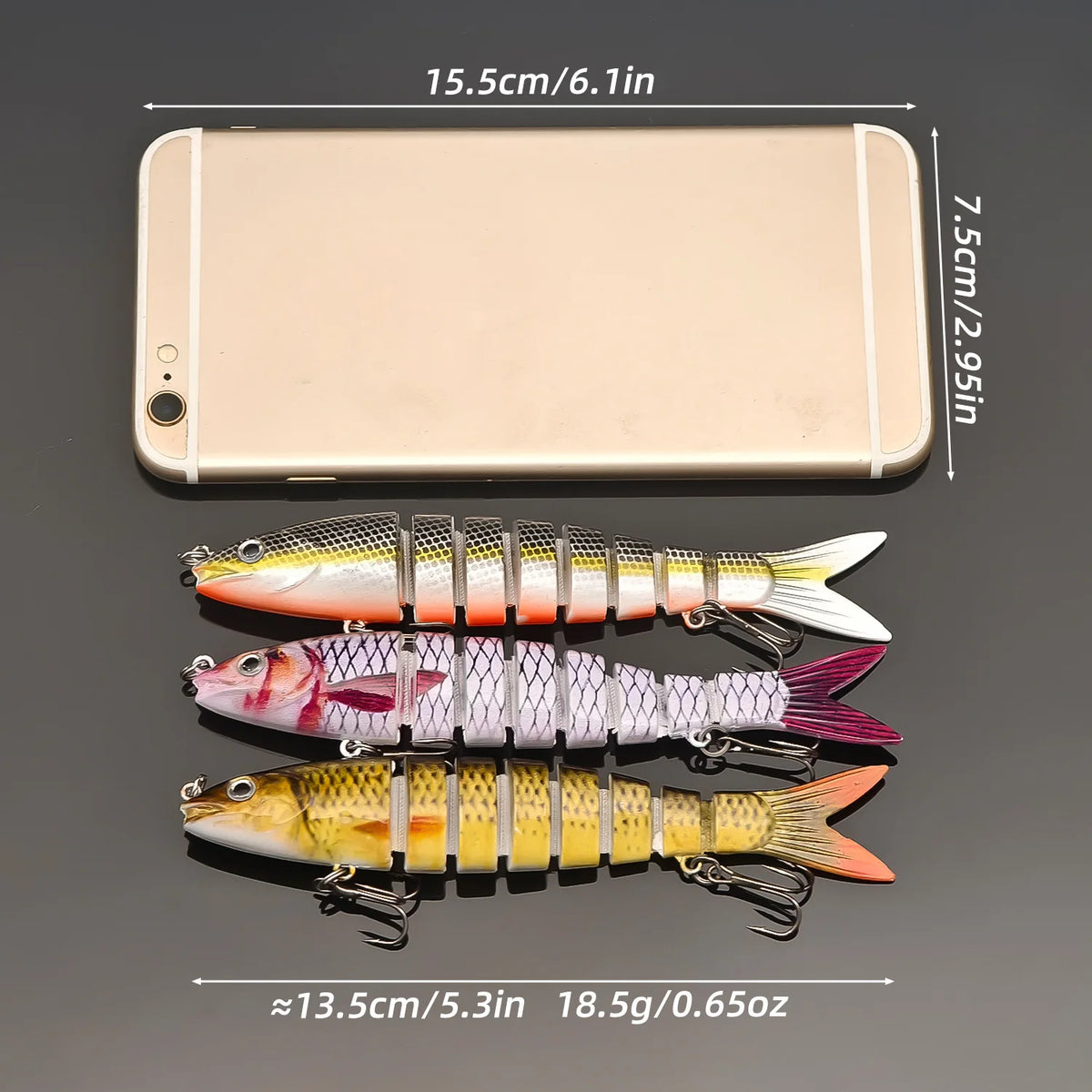 Anfs 8 Segment Multi Jointed Artificial Fishing Lure Bait Kit