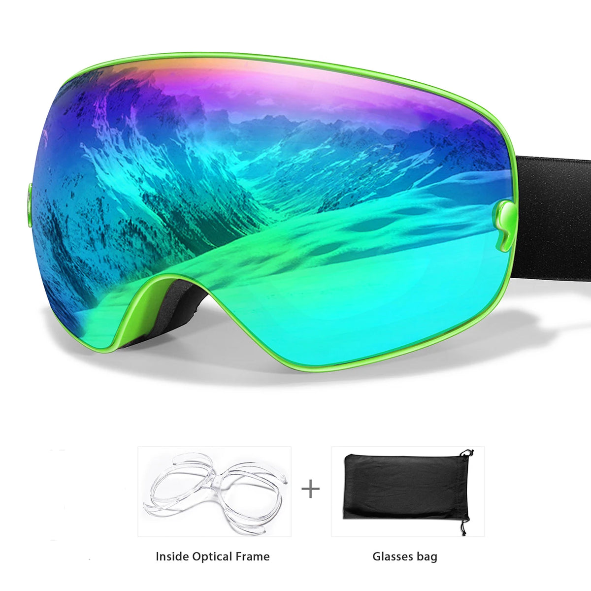 Unisex Winter Ski Goggles With UV400 Antifog Protection