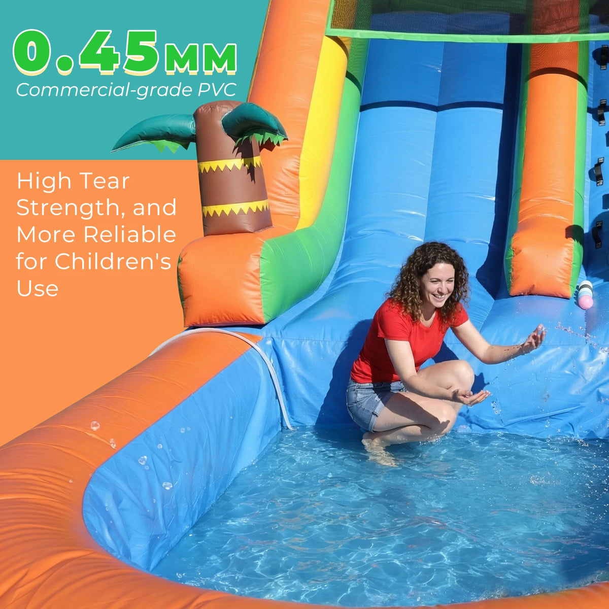 King50 Giant Commercial PVC Inflatable Water Slide With 950W Blower