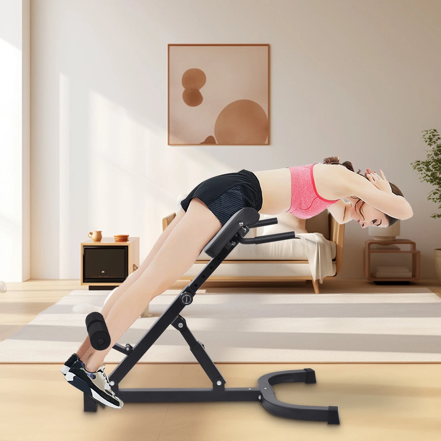 Hyperextension Roman Chair For Home Gym Abs Glutes Hamstrings