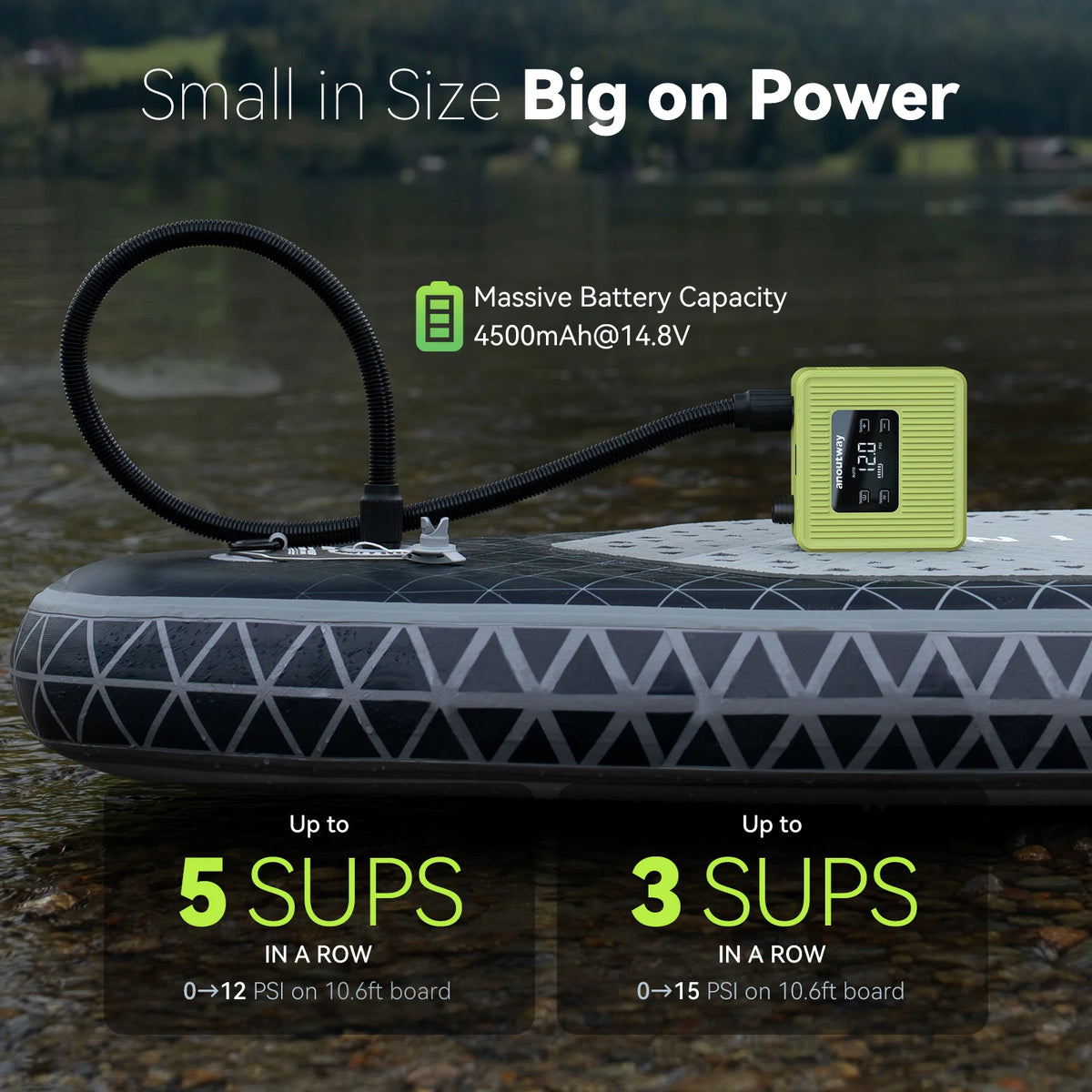 Anoutway Cheetah Pro Rechargeable Electric SUP Air Pump Brushless Motor