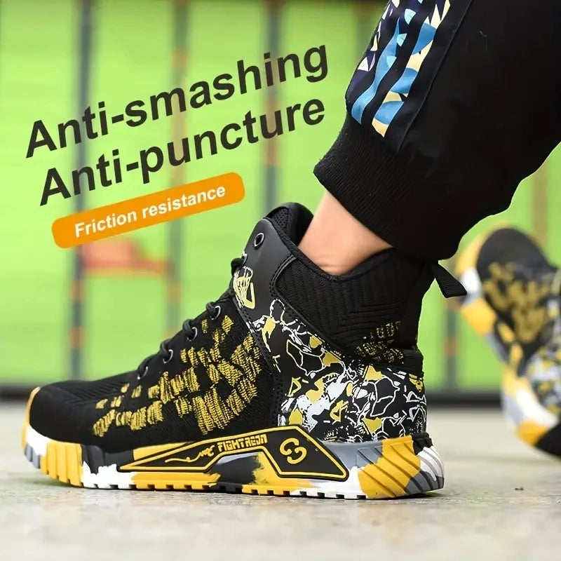 Unisex High Top Work Safety Boots With Secure Lace Design