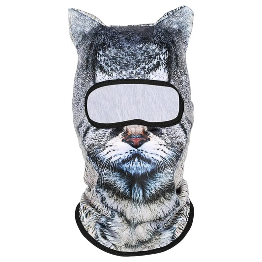 3D Cat Ski Balaclava Animal Face Covering Headgear