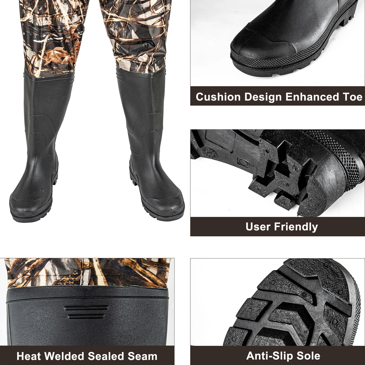 Night Cat Durable Waterproof Fishing Hunting Chest Waders