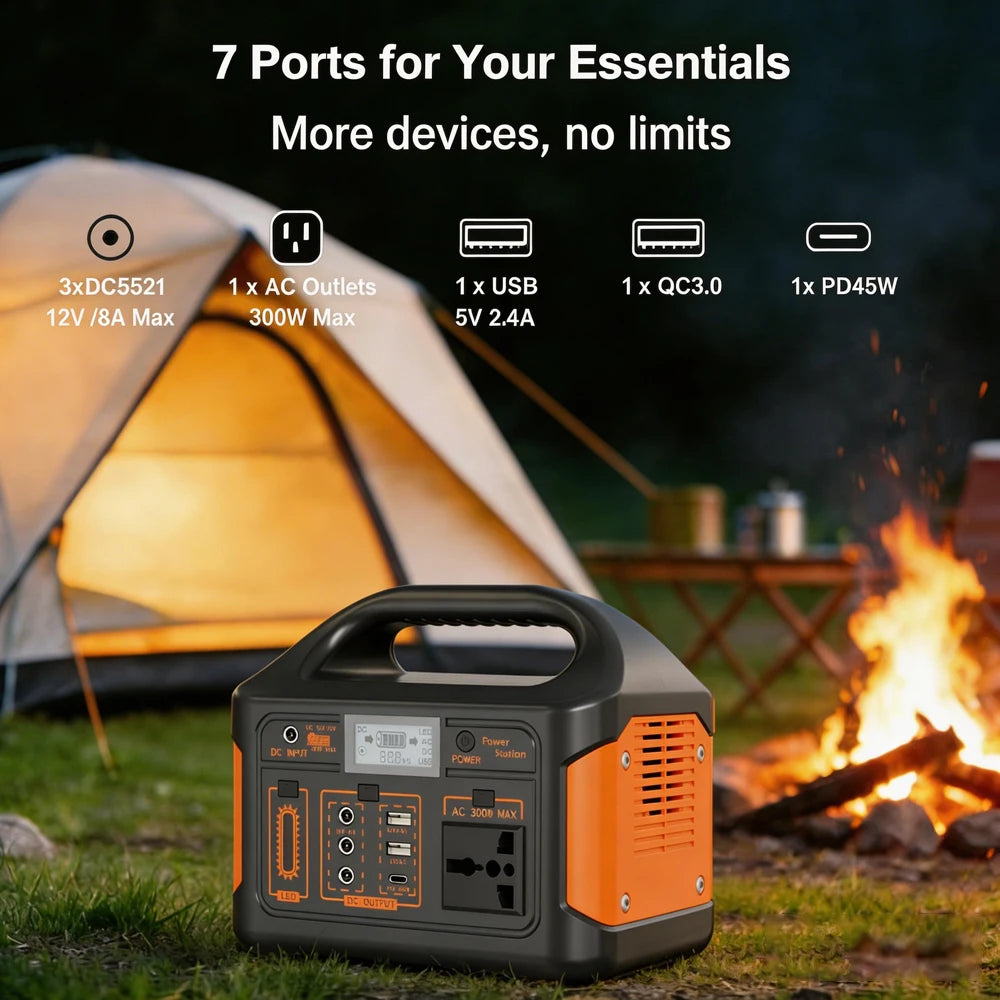 GaiaRay 460.8Wh LiFePO4 Portable Power Station Solar Generator