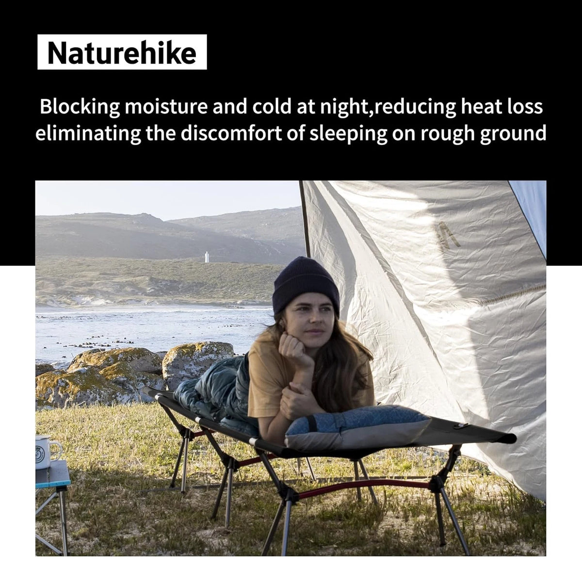 Naturehike Adjustable Ultralight Folding Camping Cot Outdoor