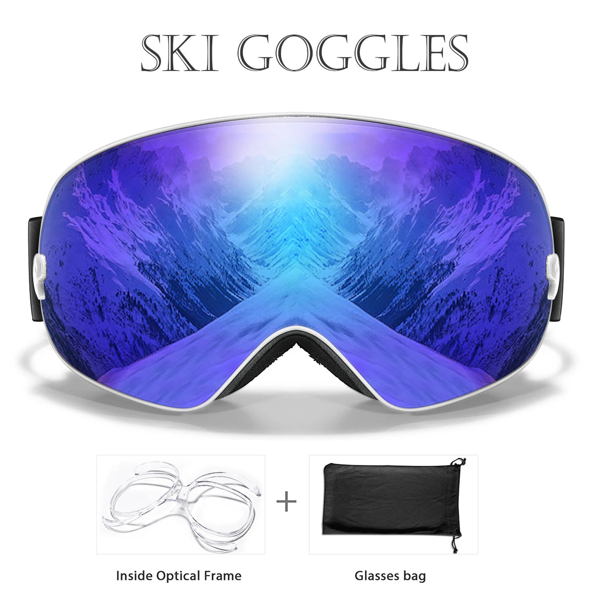 Unisex Winter Ski Goggles With UV400 Antifog Protection