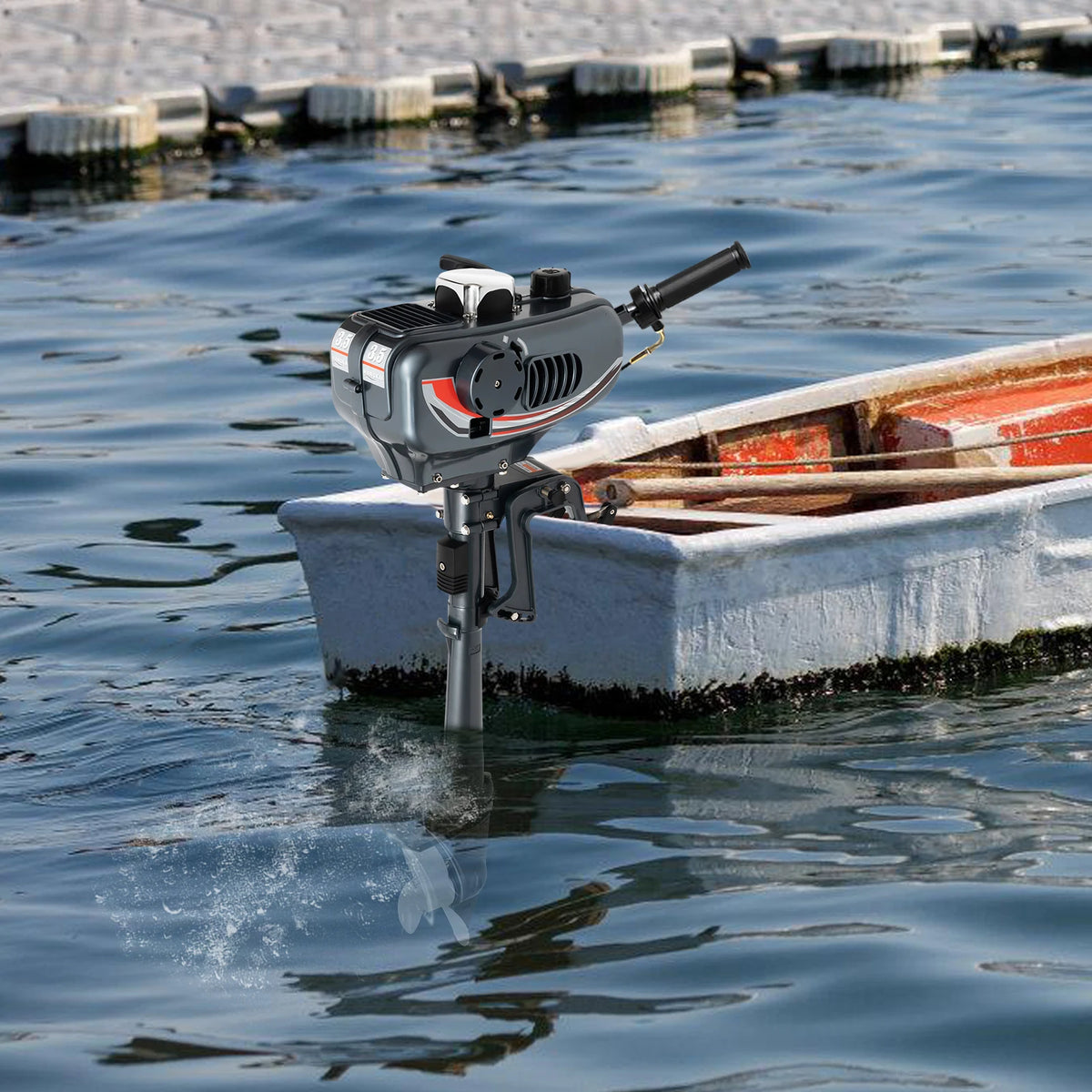 Portable 3.5HP Gasoline Outboard Motor With Adjustable Tilt