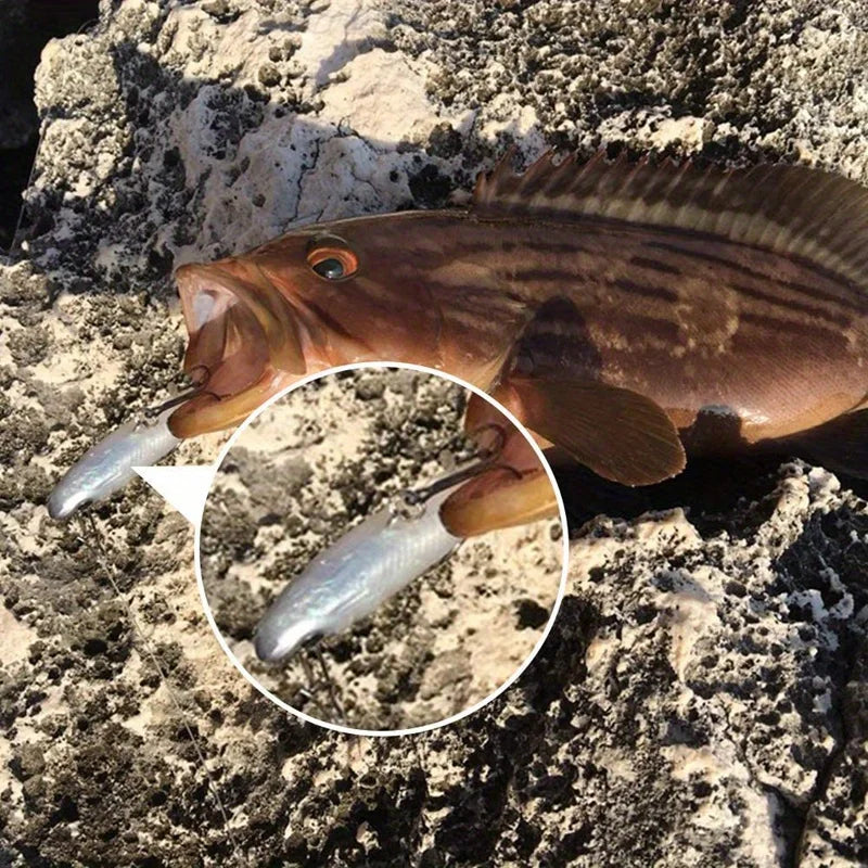5Pcs Realistic Soft Bait Kit With Sharp Hooks For Fishing