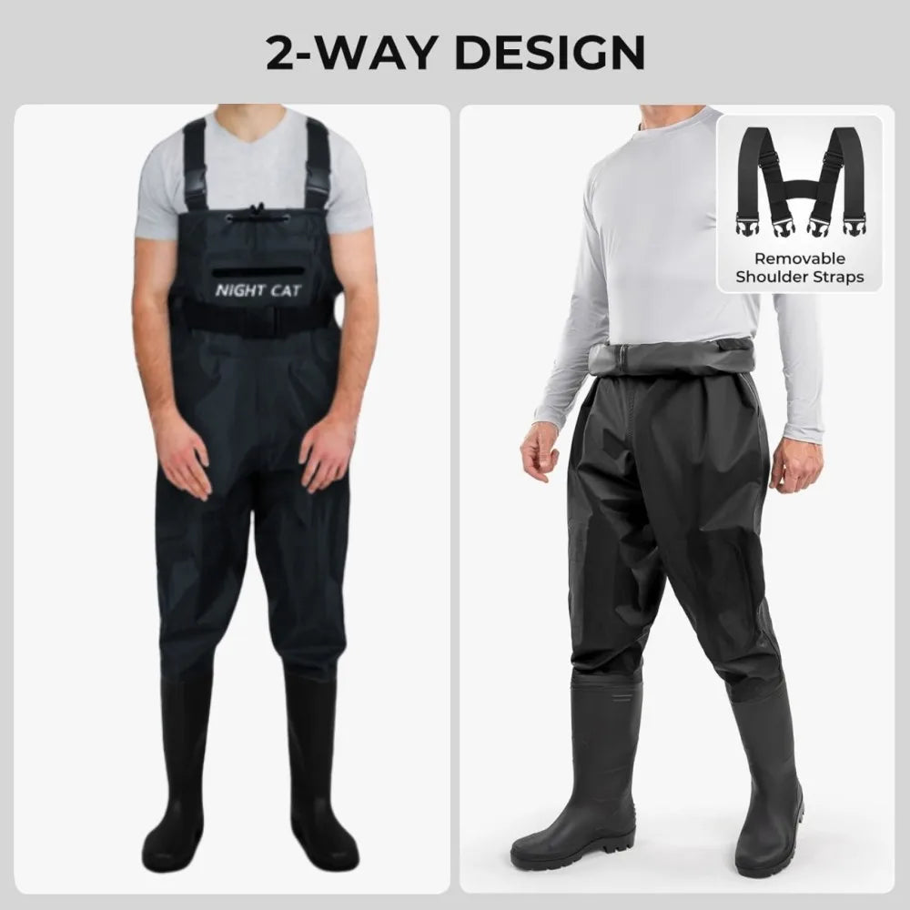 Night Cat Waterproof Chest Waders With Bootfoot Belt For Fishing