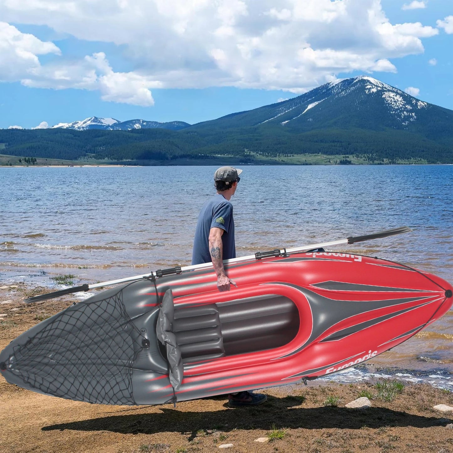 HHSJZWCY Inflatable Kayak Fishing Boat for Lakes and Rivers