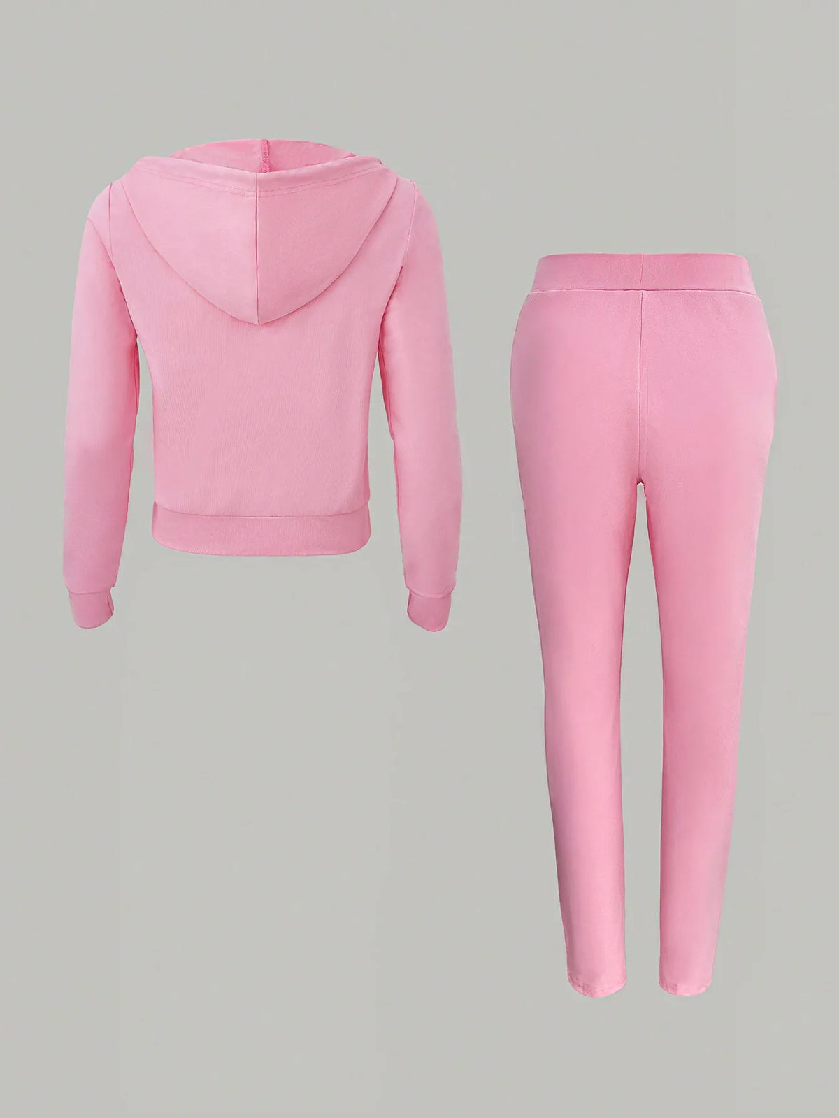 Womens Zipper Hoodie And Jogger Pants Athletic Two Piece Set