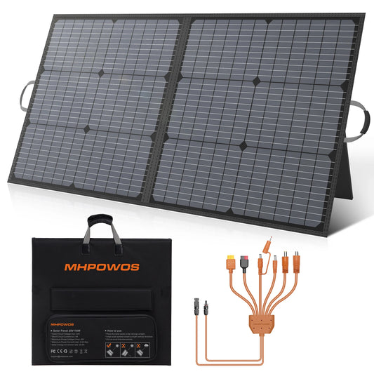 MHPOWOS 400W Waterproof Foldable Monocrystalline Solar Panel