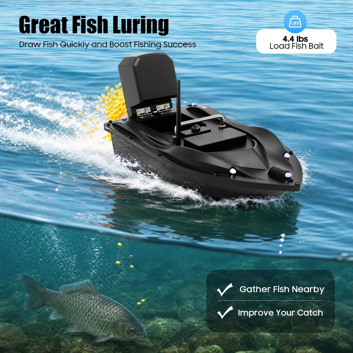 Fishing Bait Boat With GPS And Remote Control For Lakes