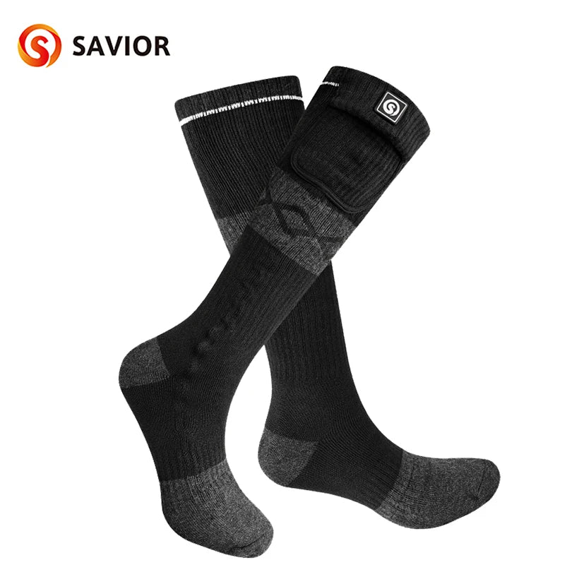 Savior Heated Socks Rechargeable Warm Winter Socks Outdoor Sports