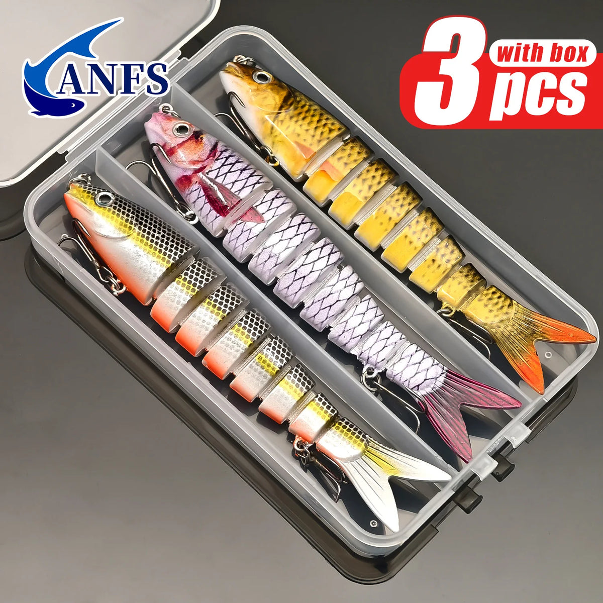 Anfs 8 Segment Multi Jointed Artificial Fishing Lure Bait Kit