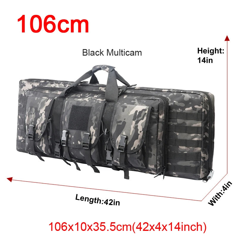 LQARMY Tactical Double Rifle Case Molle Gun Bag Sniper Airsoft